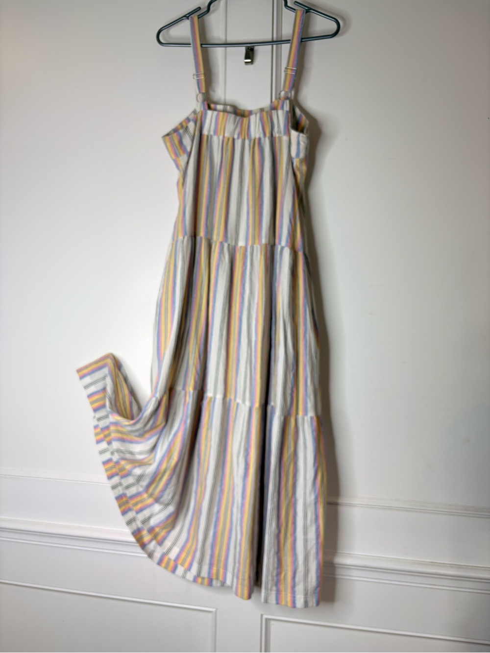 Labels of Love Striped Tiered Maxi Dress - Pastel Multicolor